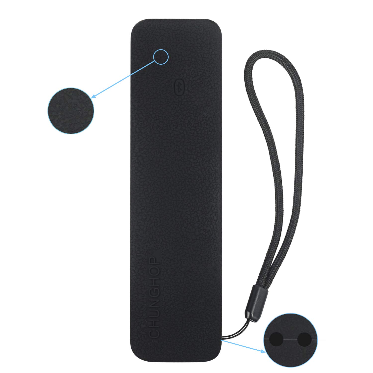 Shockproof Silicone Remote Cover for XIAOMI MI Box S & 4X - Anti-Slip Anti-Lost Remote Case with Lanyard (Black) - Perfect for Home Entertainment & TV Streaming Protection