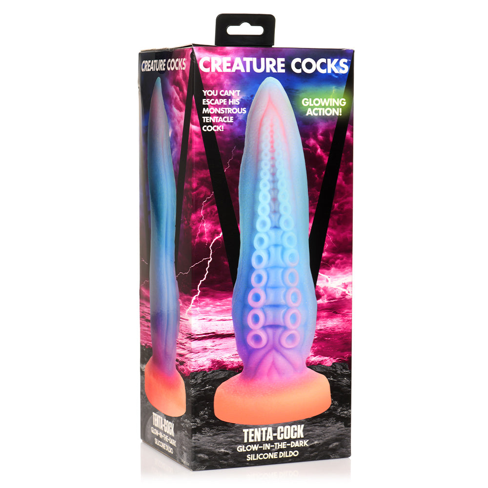 Glow in the Dark Silicone Tentacle Dildo - Fantasy Adult Toy for Couples & Solo Play - Perfect for Roleplay & Sensory Exploration