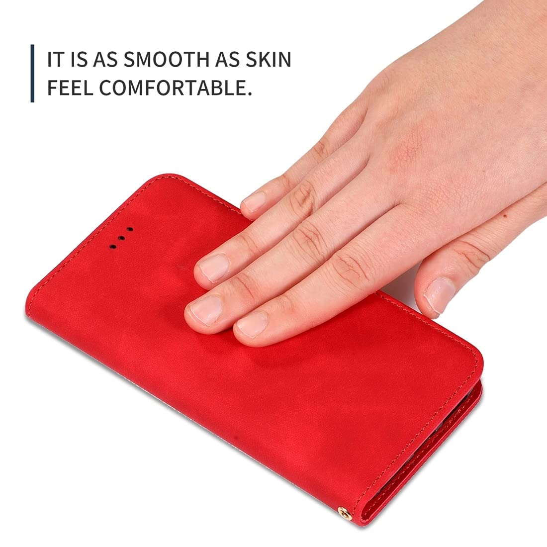 Vintage Leather Magnetic Flip Case for Google Pixel 4XL - Soft Skin Feel, Business Style (Red) | Perfect for Office, Travel & Everyday Protection