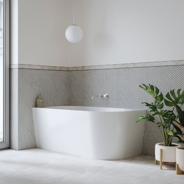 Bao Bon 1700mm Corner Bathtub - Freestanding Acrylic Soaking Tub with Non-Slip Surface for Small Bathrooms, Spa Relaxation & Modern Home Decor