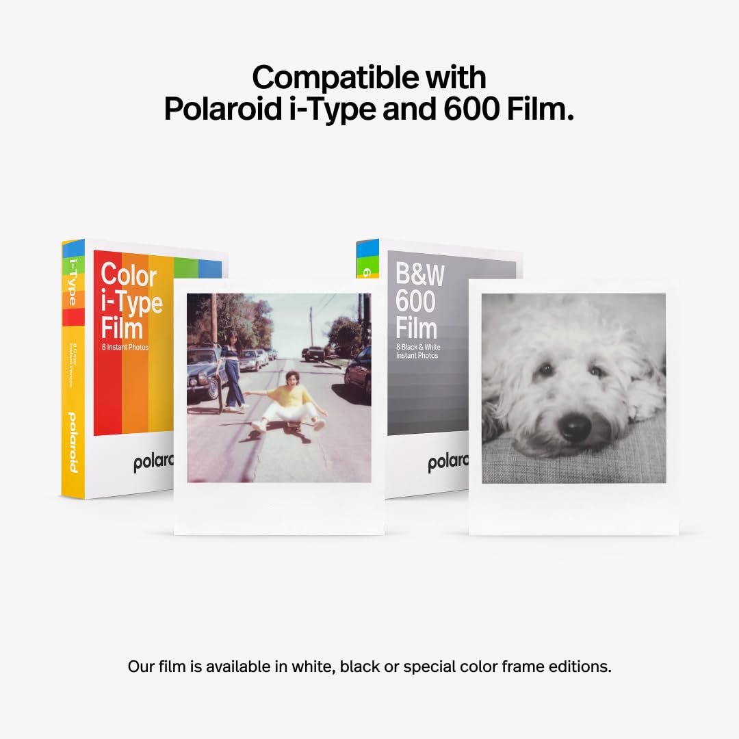 Polaroid Now+ Generation 2 Instant Camera Bundle with 16 Photos - Bluetooth Connected, App Controlled - Black - Perfect for Travel, Parties & Creative Photography