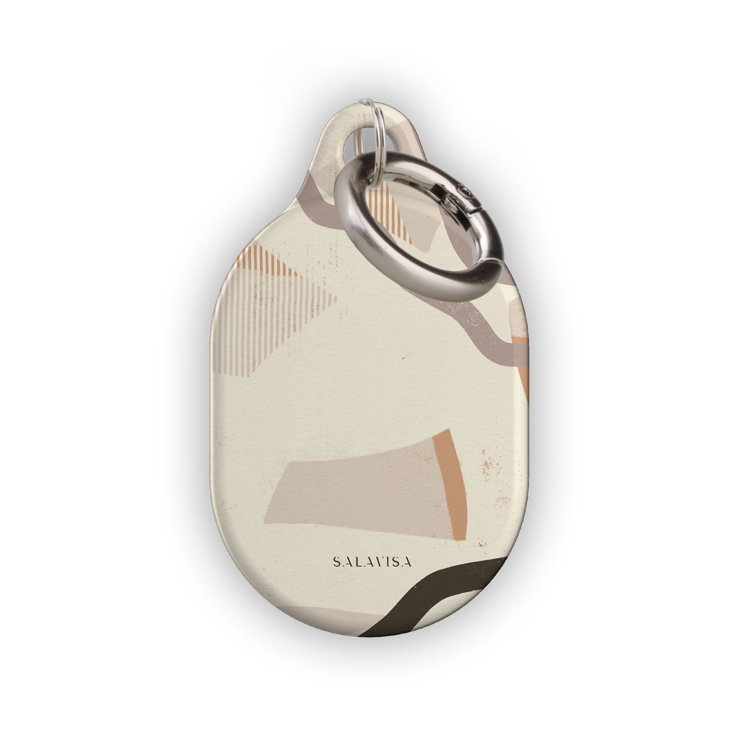 Organic Coffee-Themed AirTag Holder - Premium Leather Keychain for Apple AirTag - Perfect for Travel, Keys & Backpacks | Stylish & Durable Accessory