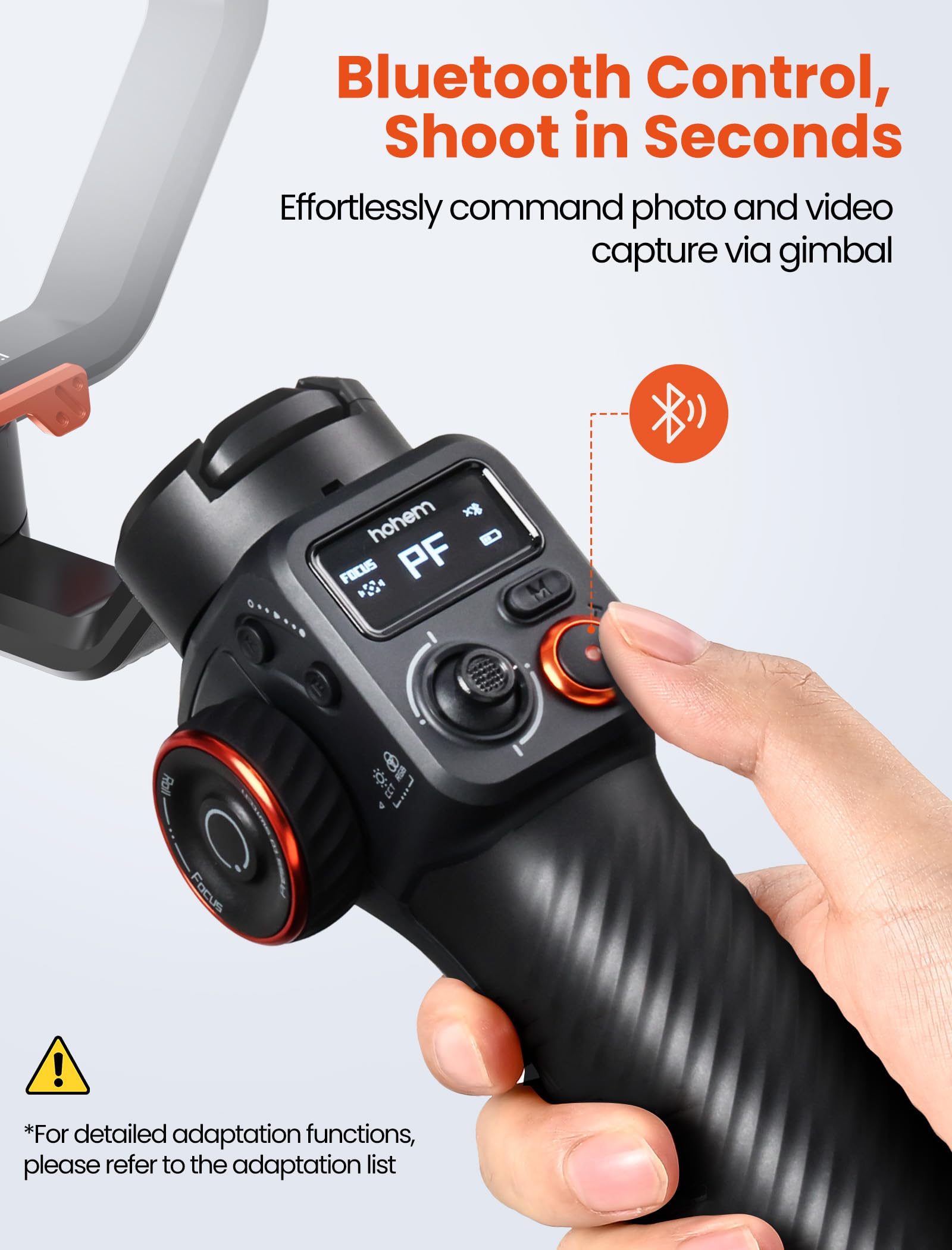 Hohem iSteady MT2 3-Axis Gimbal Stabilizer for Mirrorless, Pocket & Action Cameras - Compatible with Canon, Sony, Nikon & iPhone - OLED Display Camera Stabilizer for Vlogging, Travel & Professional Videography
