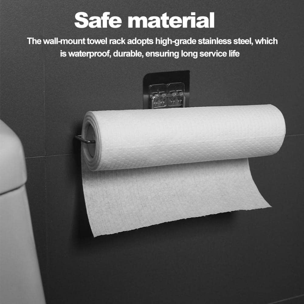 2-Pack Hanging Toilet Paper Holder & Bathroom Towel Rack - Space-Saving Kitchen & Home Storage Solution for Bathrooms, Kitchens, RVs and Small Spaces