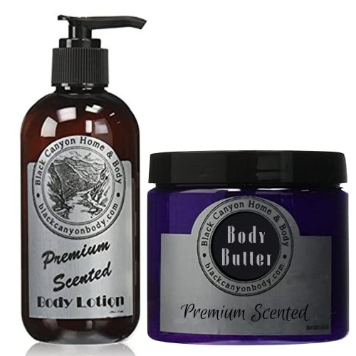 Black Canyon Juniper & Evergreen Scented Body Lotion and Cream Set - Moisturizing Skincare Duo for Dry Skin | Relaxing Aromatherapy Gift for Spa, Home & Self-Care