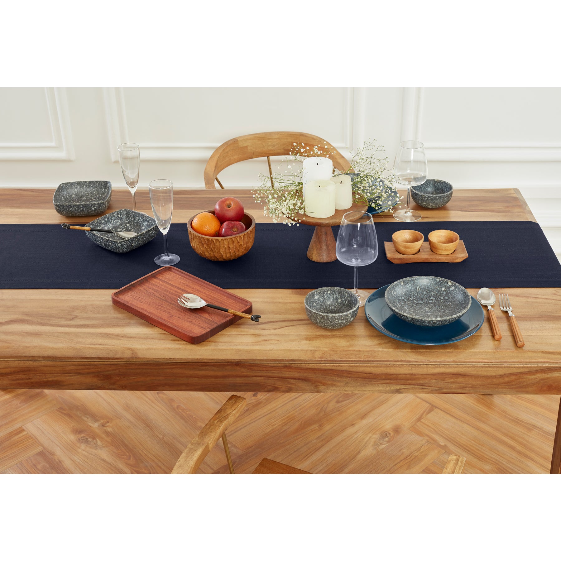 Elegant Medium Weight Hemstitch Table Runner - Perfect for Dining Tables, Weddings, and Holiday Decorations