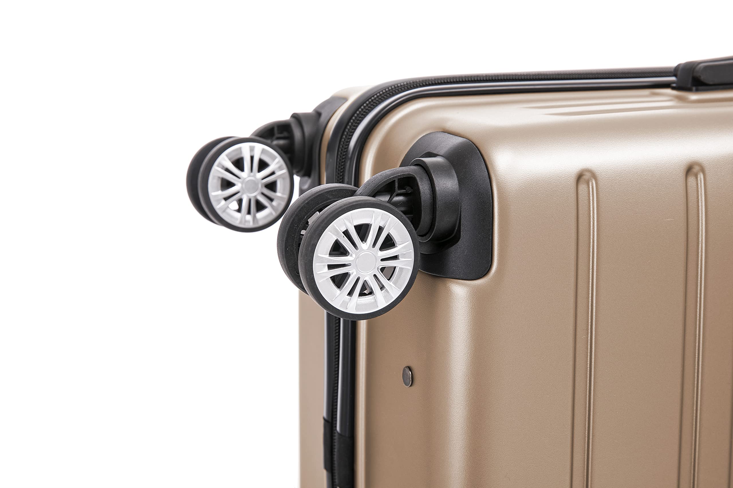 Rockland Irvine Hardside Spinner Wheel Luggage Set - Champagne (19