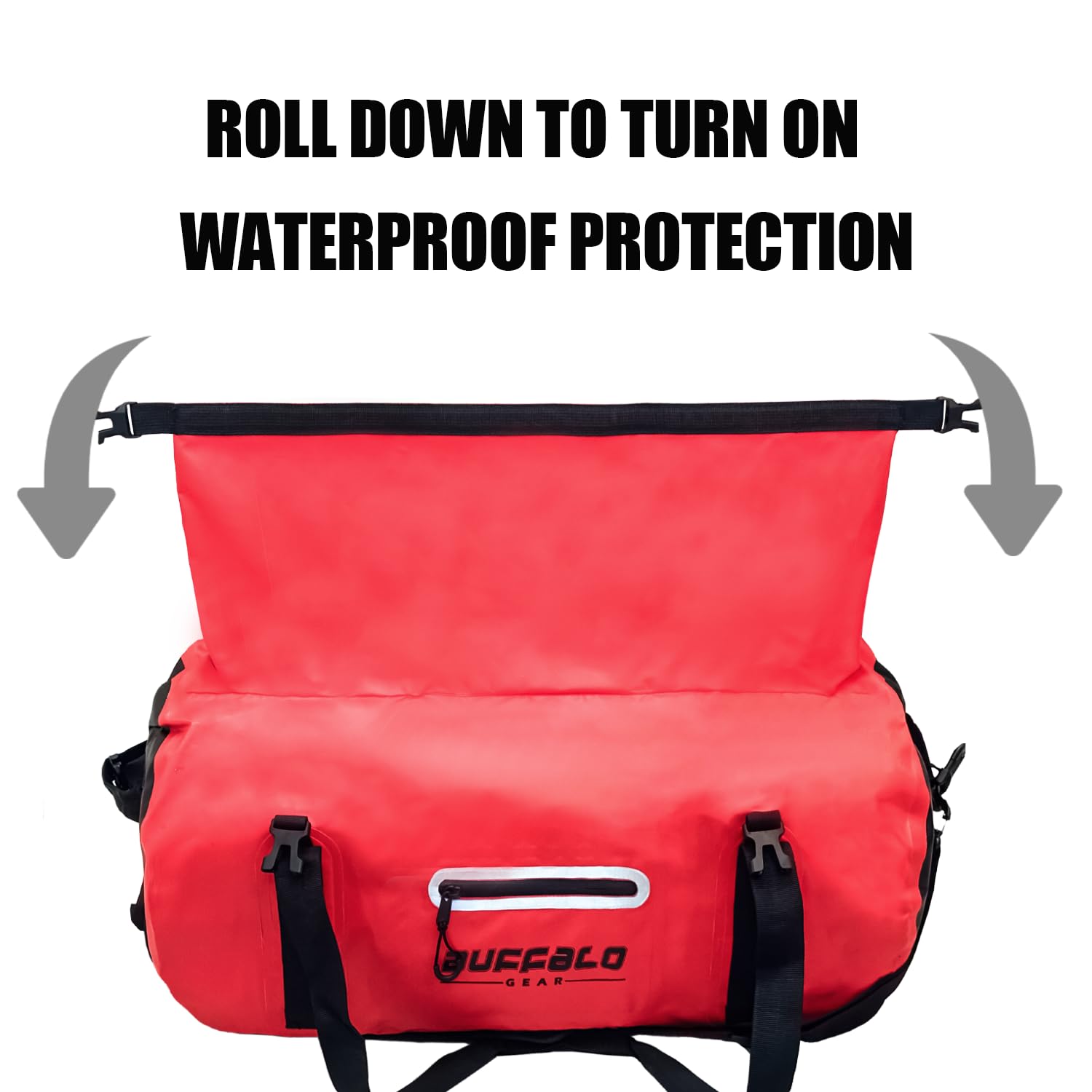 Buffalo Gear Waterproof Duffle Bag 40L 60L 80L - Heavy Duty Roll-top Dry Bag for Travel, Kayaking, Rafting, Boating, Fishing & Camping - Perfect for Outdoor Adventures and Water Sports