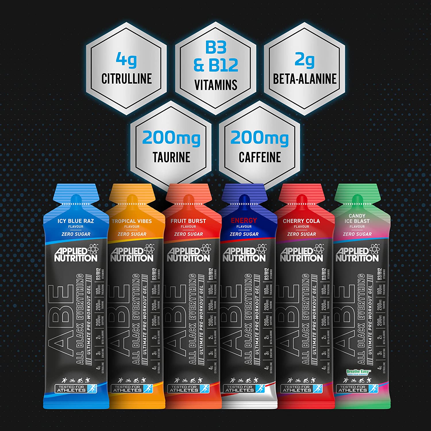 Applied Nutrition ABE Pre Workout Gel - 20 Pack x 60g | Energy Booster for Gym & Fitness | Perfect for Bodybuilding & Intense Training