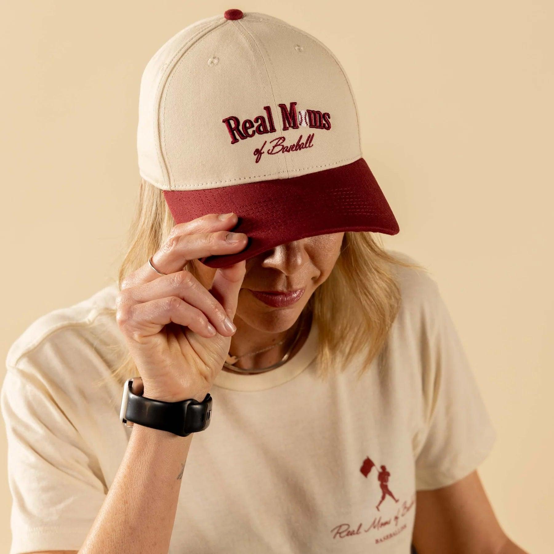 Baseballism Real Moms of Baseball Shallow Crown Snapback Hat - Adjustable Dad Cap for Baseball Fans & Moms - Perfect for Games, Tailgating & Casual Wear