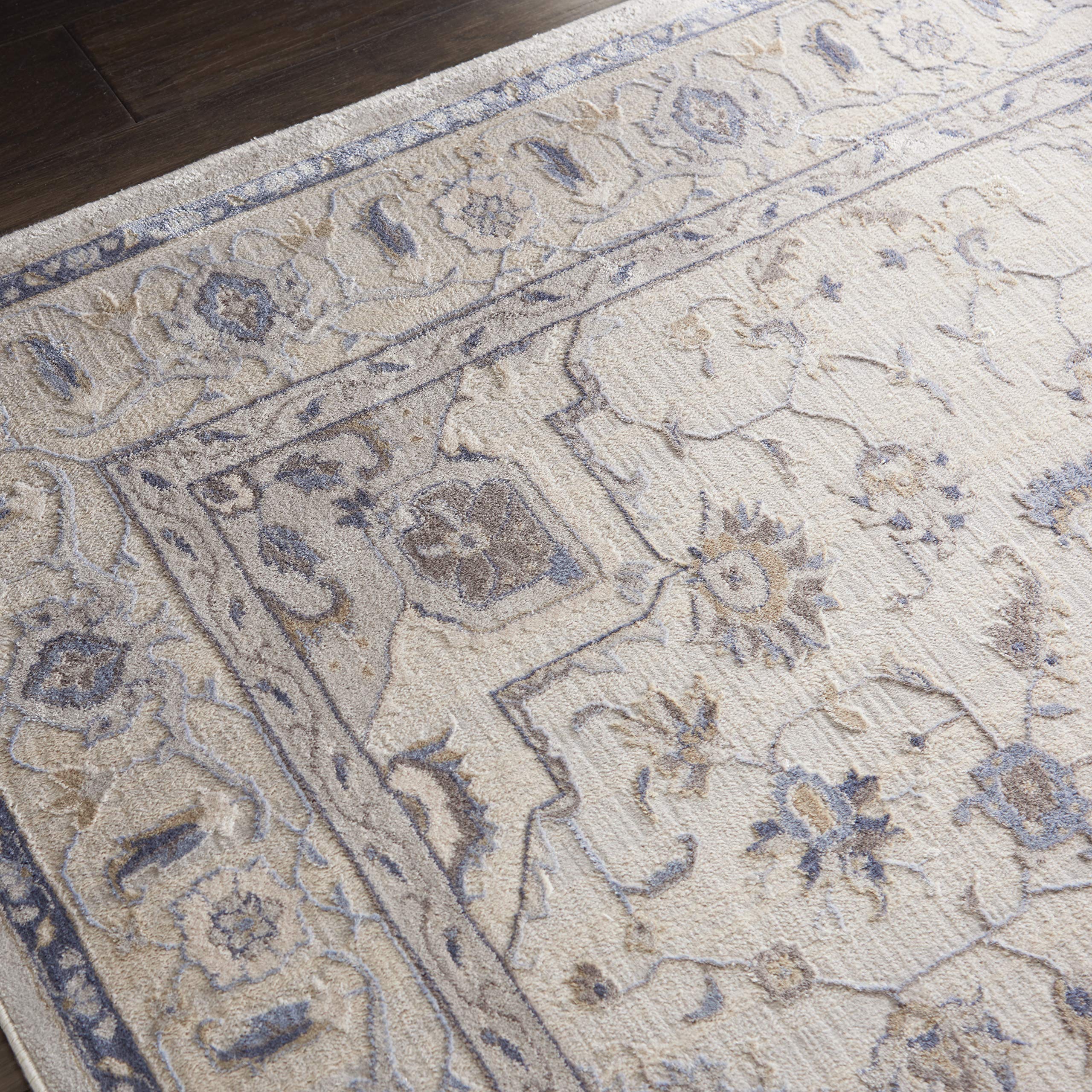 Nourison Sleek Textures Traditional Ivory/Grey 5'3