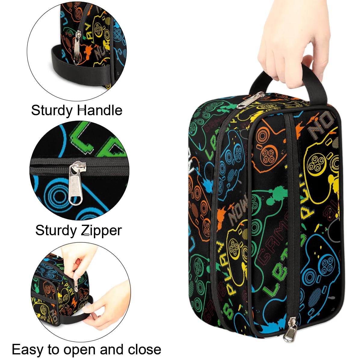 **Waterproof Kids Travel Toiletry Bag for Boys & Girls - Hanging Cosmetic & Wash Pouch - Essential Dopp Kit for Camping, School Trips & Family Vacations**