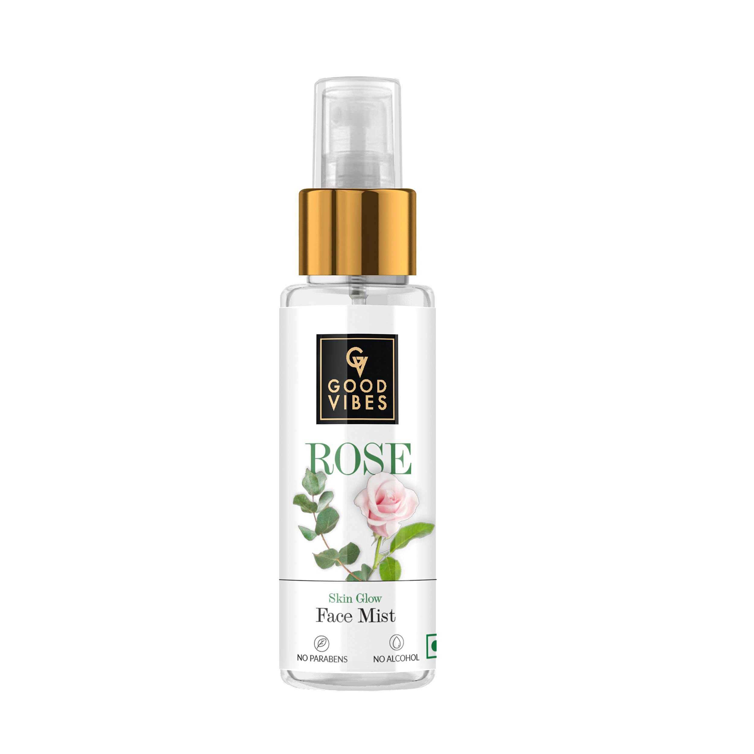 Good Vibes Rose Skin Glow Face Mist (50ml) - Hydrating Facial Spray for Dry Skin, Natural Glow Boost, Vegan & Cruelty-Free - Perfect for Travel, Gym & Daily Skincare Routine