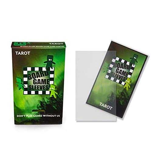 10 Packs Arcane Tinmen Non-Glare Board Game Sleeves - 50 Count Tarot Size Card Protectors with Display Case | Perfect for Magic: The Gathering, Yu-Gi-Oh, and Collectible Card Games
