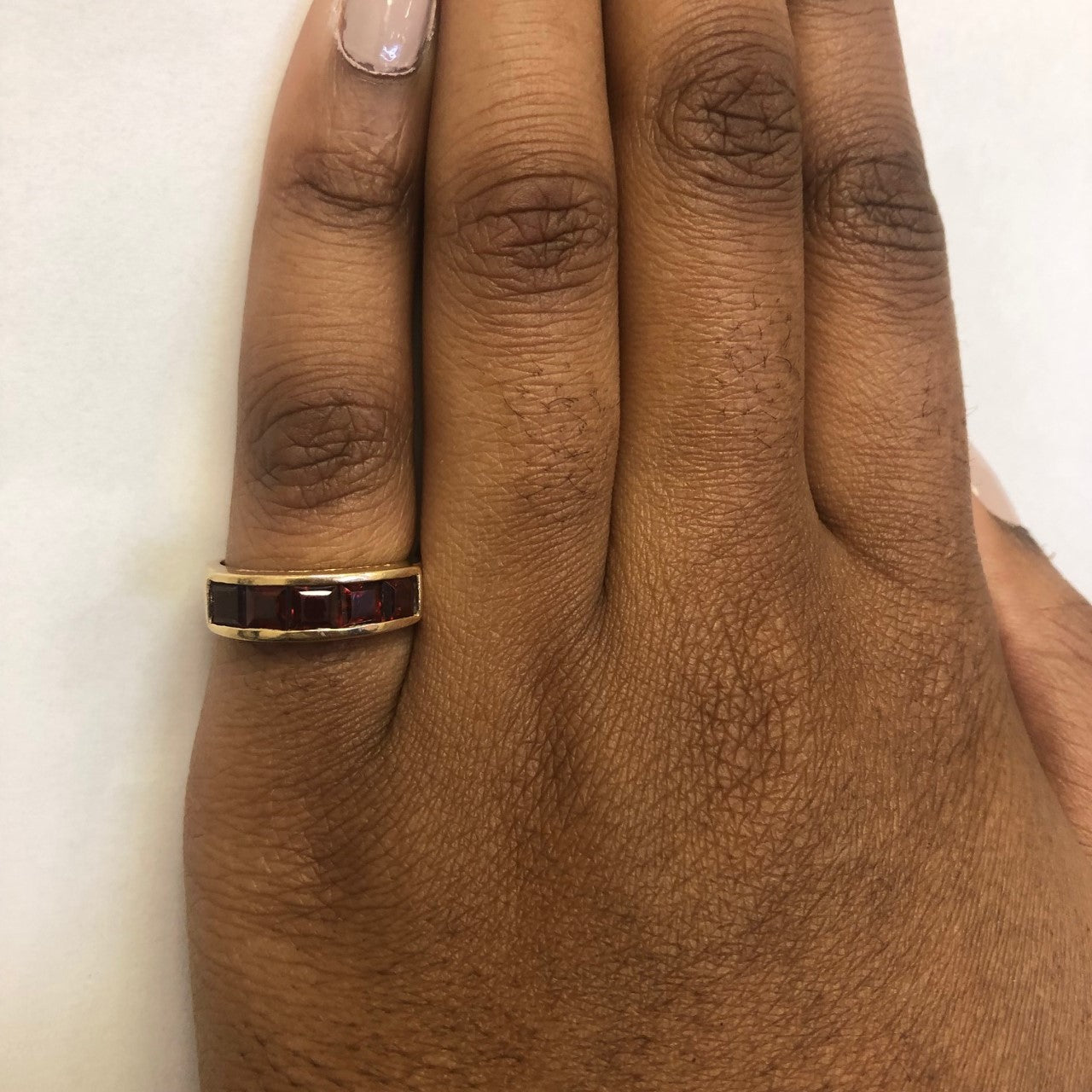 2.00ctw Channel Set Garnet Ring - Size 7.25 | Elegant Birthstone Jewelry for Women | Perfect for Anniversary, Birthday & Valentine's Day Gifts