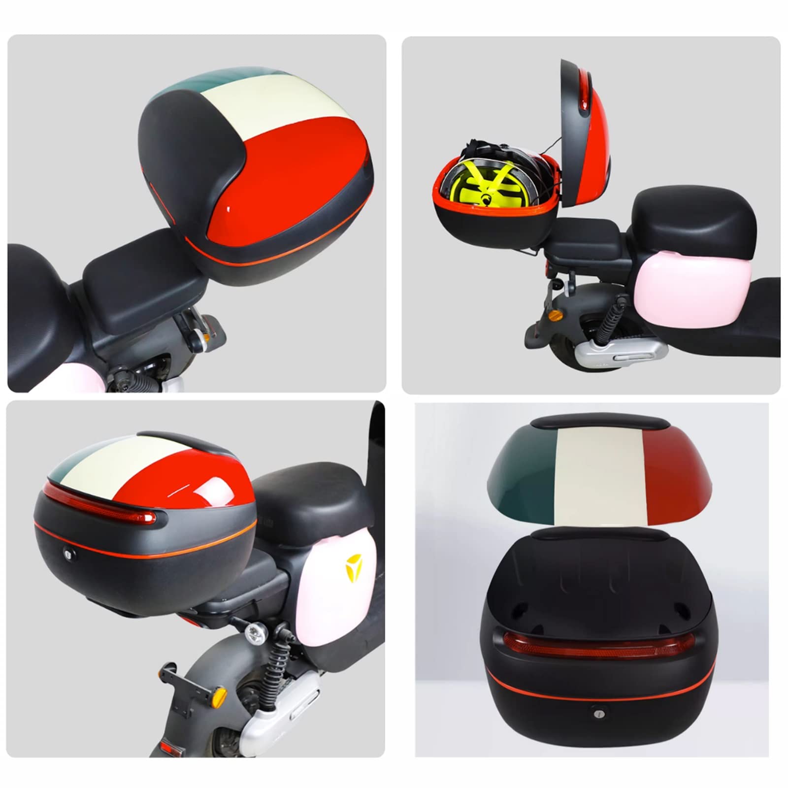 Waterproof Motorcycle Top Box for Helmets & Gloves - Scooter Storage Trunk
