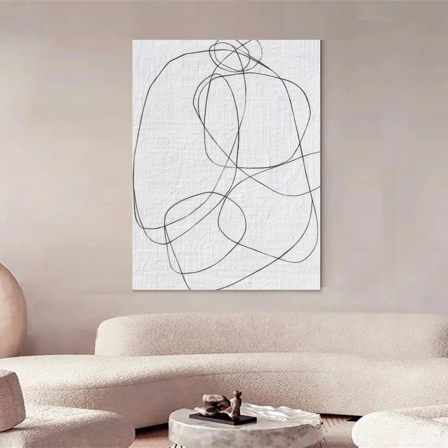 Abstract Painting #AB 199 - Modern Wall Art Decor for Living Room, Bedroom & Office - Unique Handmade Canvas Artwork