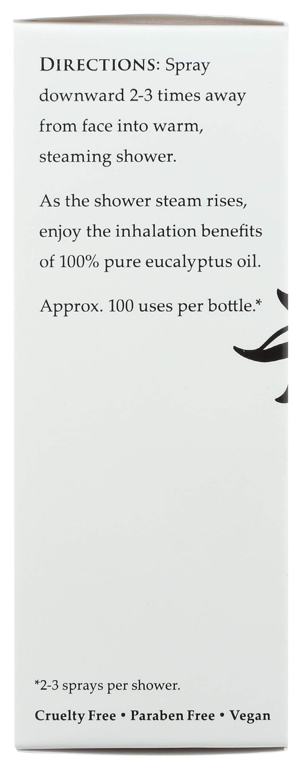Natural Travertine Spa Steam Shower Spray with Eucalyptus Essential Oil - 2 oz Aromatherapy Mist for Relaxation & Stress Relief | Perfect for Home Spa, Bathroom & Wellness Retreats