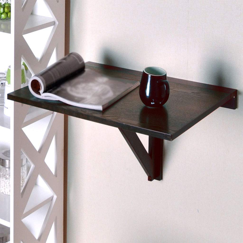 Space-Saving Wall-Mounted Drop-Leaf Folding Table - Floating Computer Desk & Laptop Workstation for Home Office, Kitchen, Bedroom | Perfect for Small Spaces, Apartments & Dorm Rooms