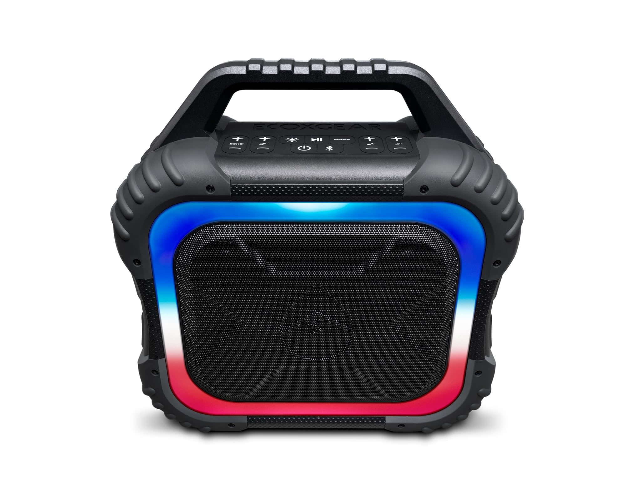 ECOXGEAR EcoExplorer XL Portable Bluetooth Speaker - 80dB Loud, IPX5 Waterproof, 7+ Hours Playtime with Party Lights for Indoor/Outdoor Use | Perfect for Beach, Pool Parties, Camping & Backyard Gatherings