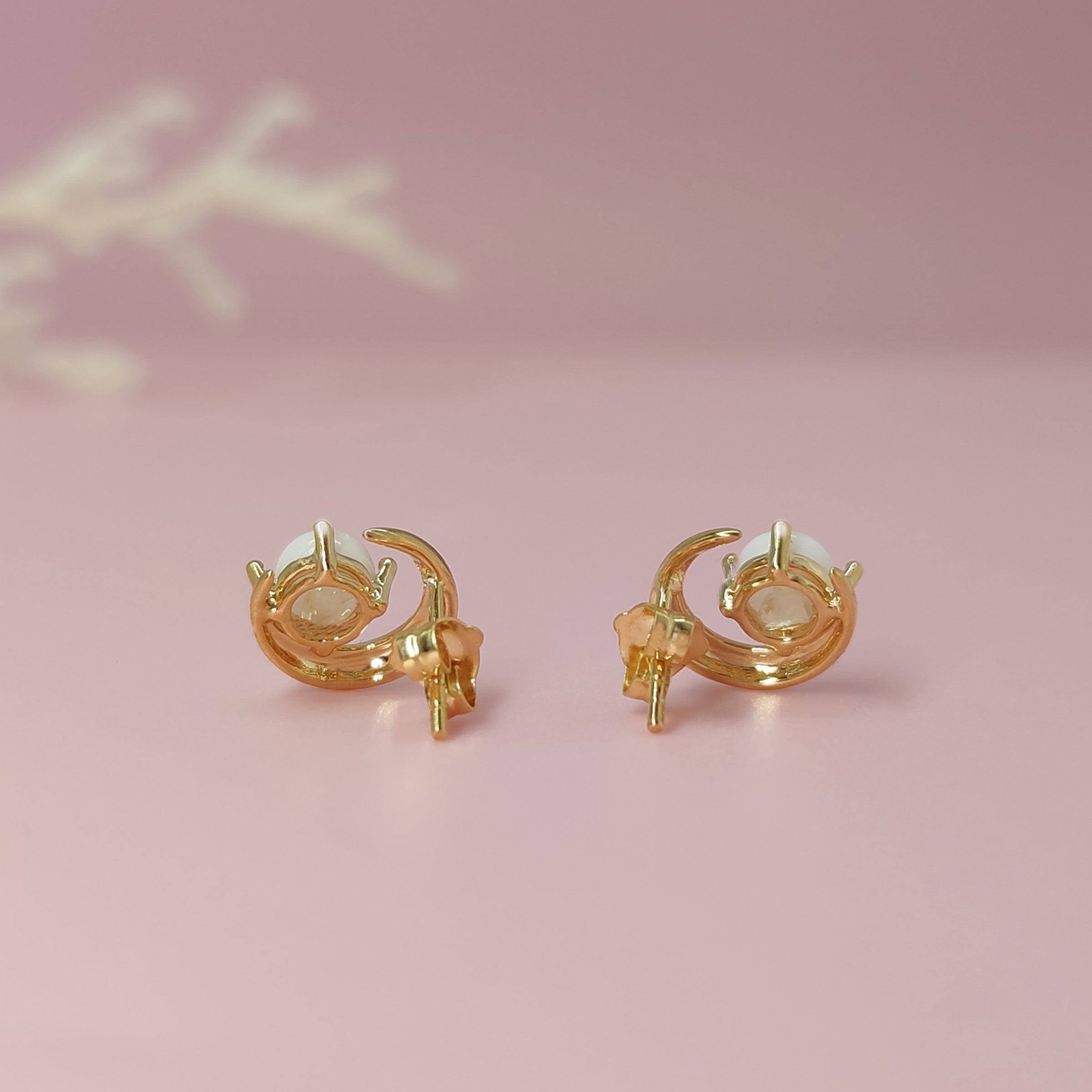 Moonlit Embrace Breastmilk Stud Earrings - Unique Memorial Jewelry for Moms, Breastfeeding Keepsake - Perfect for Mother's Day Gifts & Baby Shower Presents