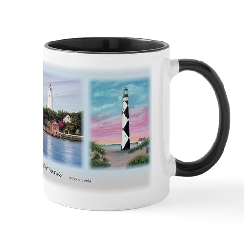 White/Black Inside - Lighthouses Of The Outer Banks Mug