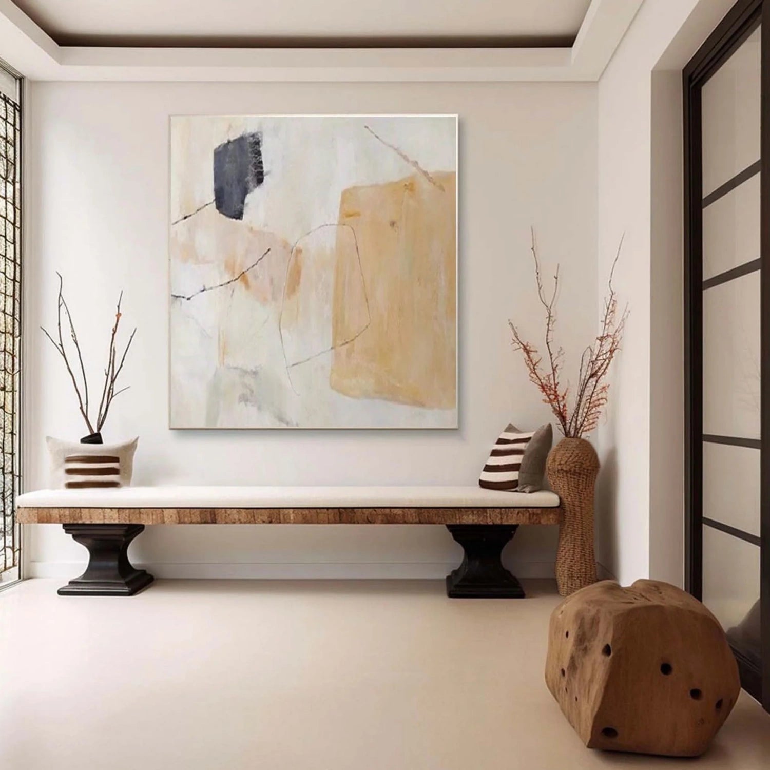 Abstract Tranquility Art Painting #WS253 - Modern Wall Decor for Living Room, Bedroom & Office - Calming Canvas Artwork for Home & Workspace