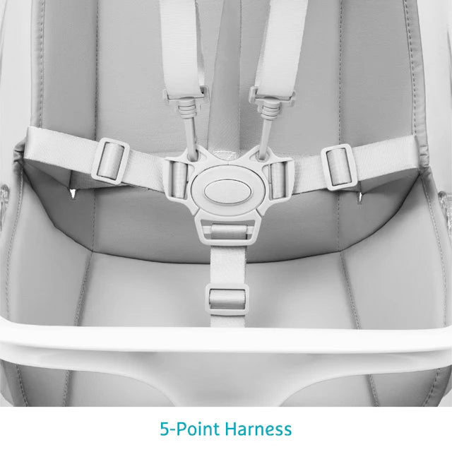 360° Swivel Cloud High Chair with Clear Seat - Adjustable Height & Easy Clean for Babies & Toddlers | Perfect for Dining, Feeding & Playtime at Home