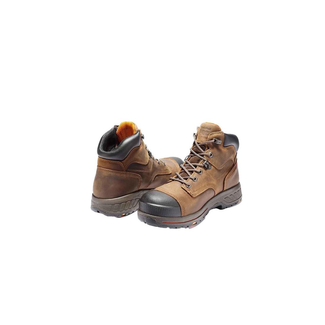 Helix HD 6 Inch Composite Toe Waterproof Work Boots for Men - Brown Safety Shoes for Construction, Hiking & Outdoor Work - ASTM F2413 Certified