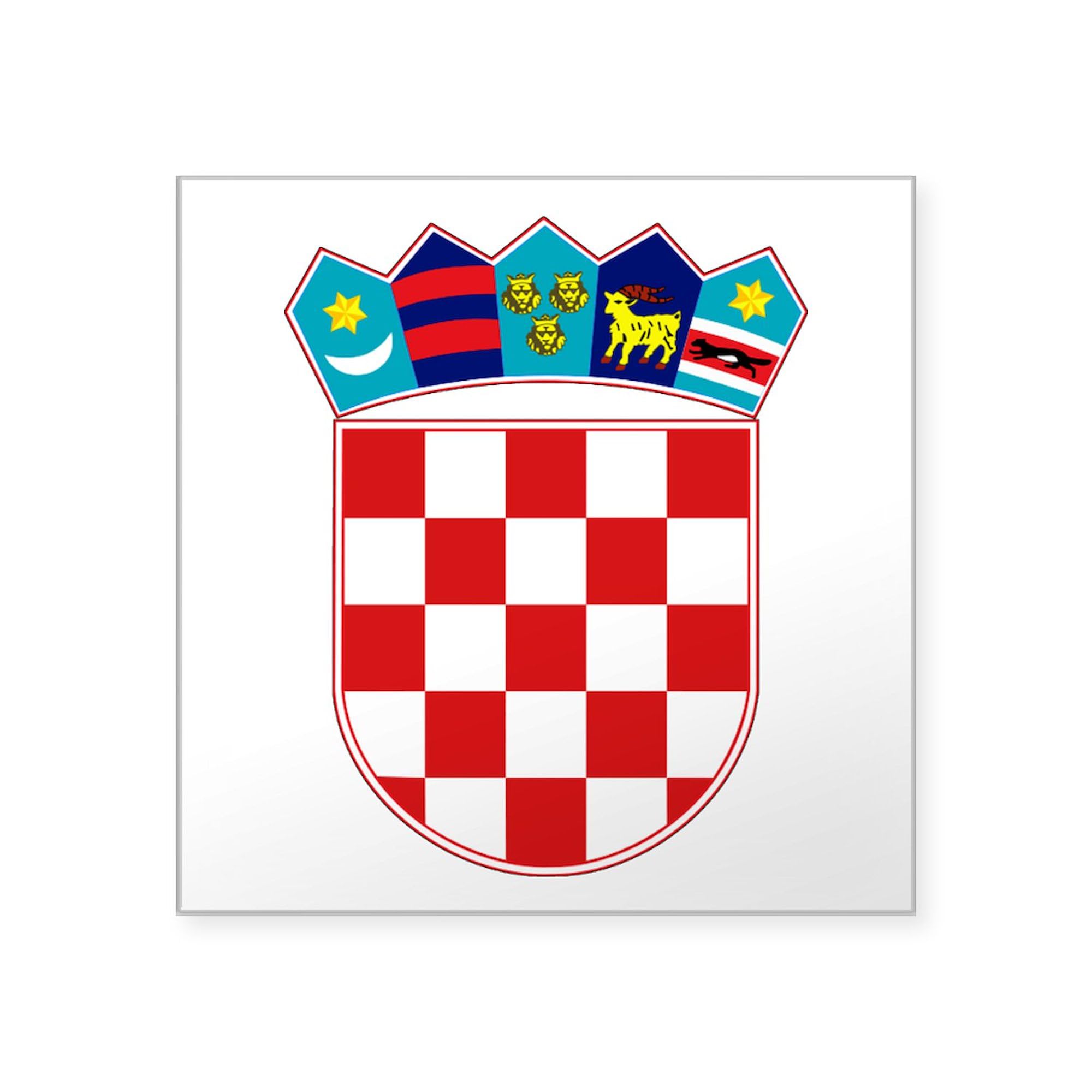 Croatia Hrvatska Emblem Square Sticker 3