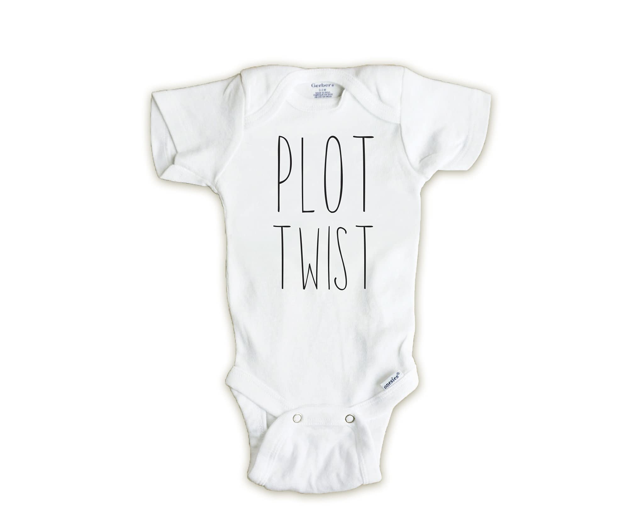 Funny Pregnancy Announcement Onesie for Baby Reveal - Cute Plot Twist Design (0-3 Months) | Perfect Gender Reveal Gift & Newborn Photo Prop