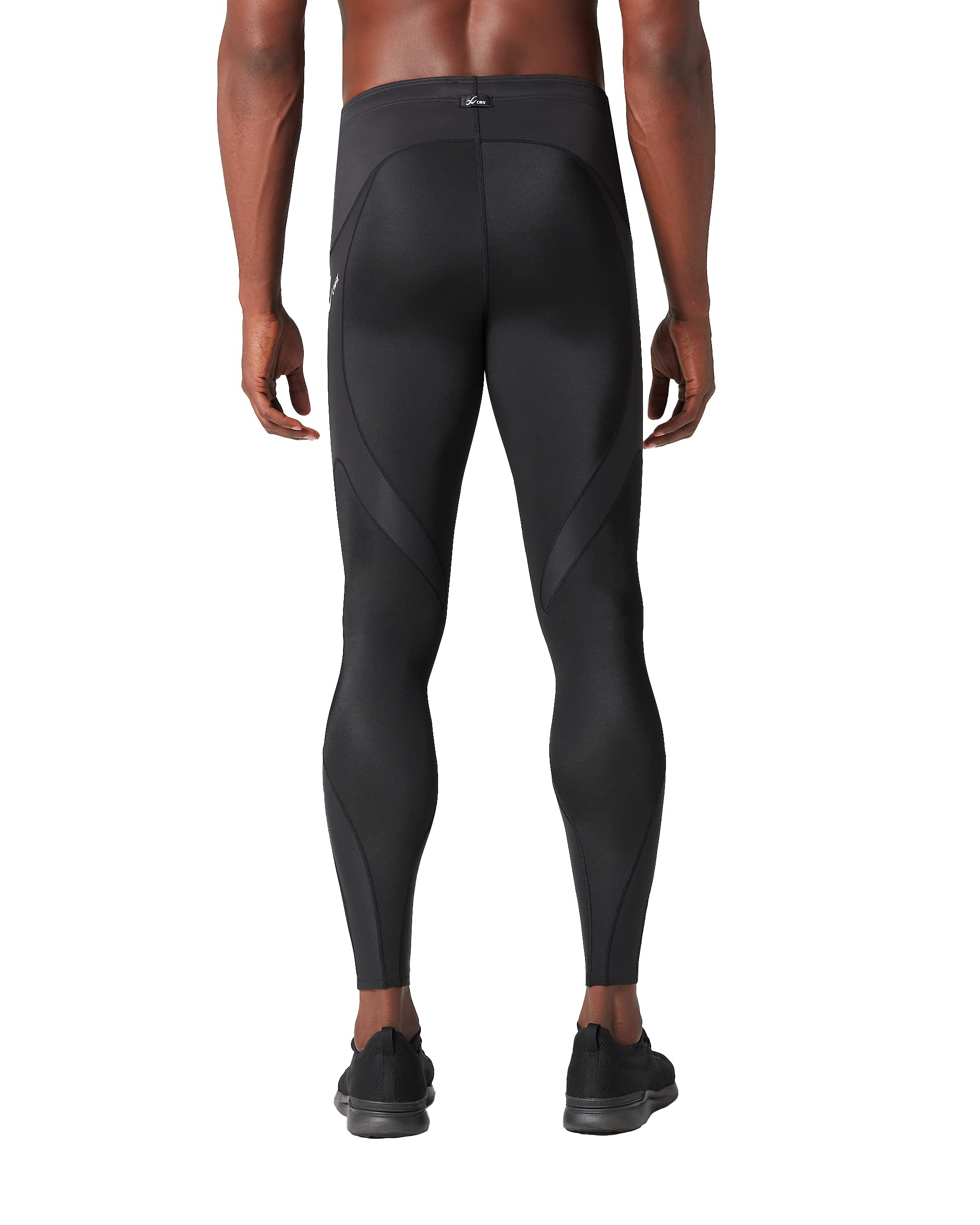 CW-X Men's Stabilyx Joint Support Compression Tights - Running & Recovery Pants for Athletes with Knee Pain - Ideal for Marathon Training, Gym Workouts & Post-Exercise Muscle Recovery