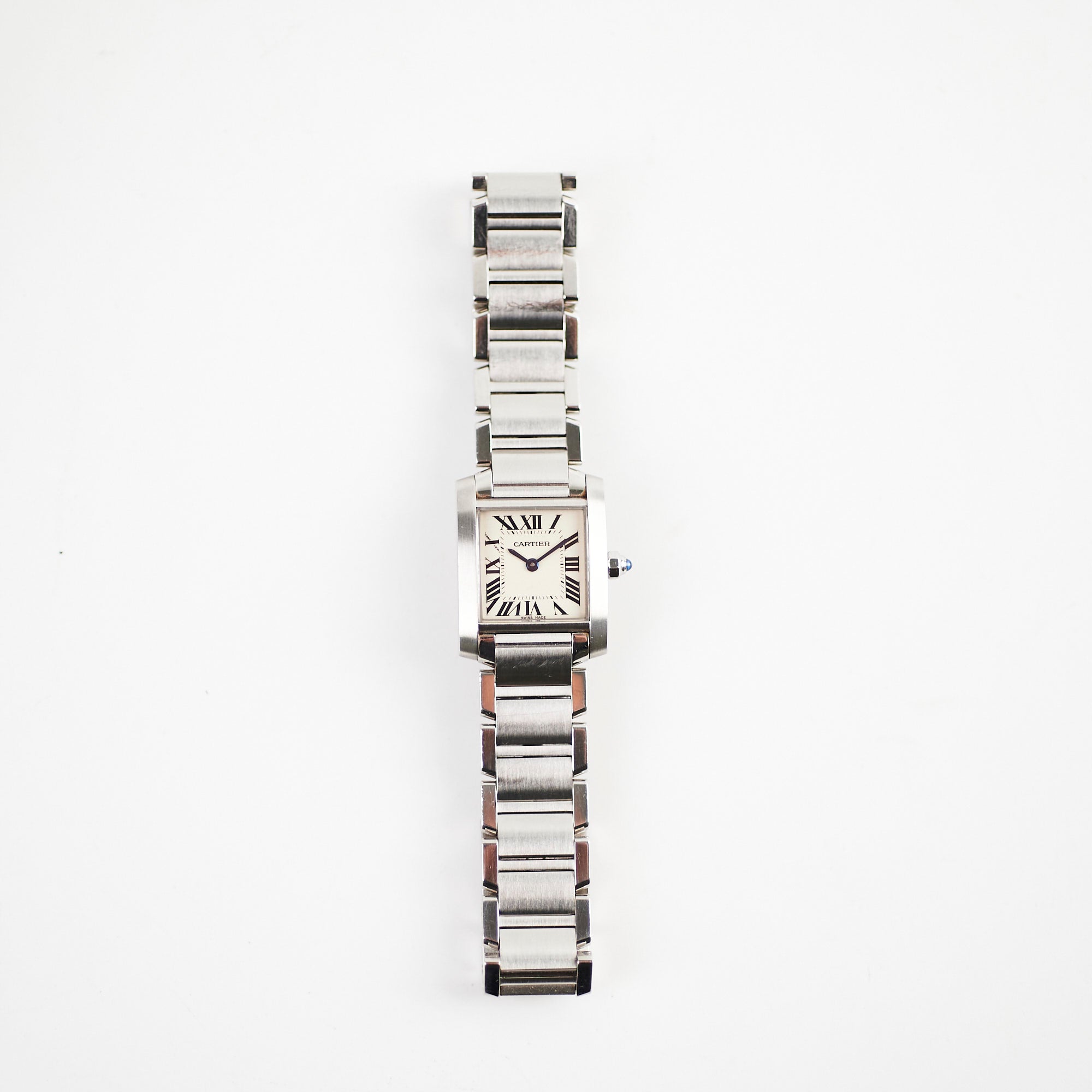Cartier Tank Francaise Small Quartz Watch for Women - Luxury Gold-Tone Stainless Steel Dress Watch - Perfect for Business, Formal Events & Everyday Elegance