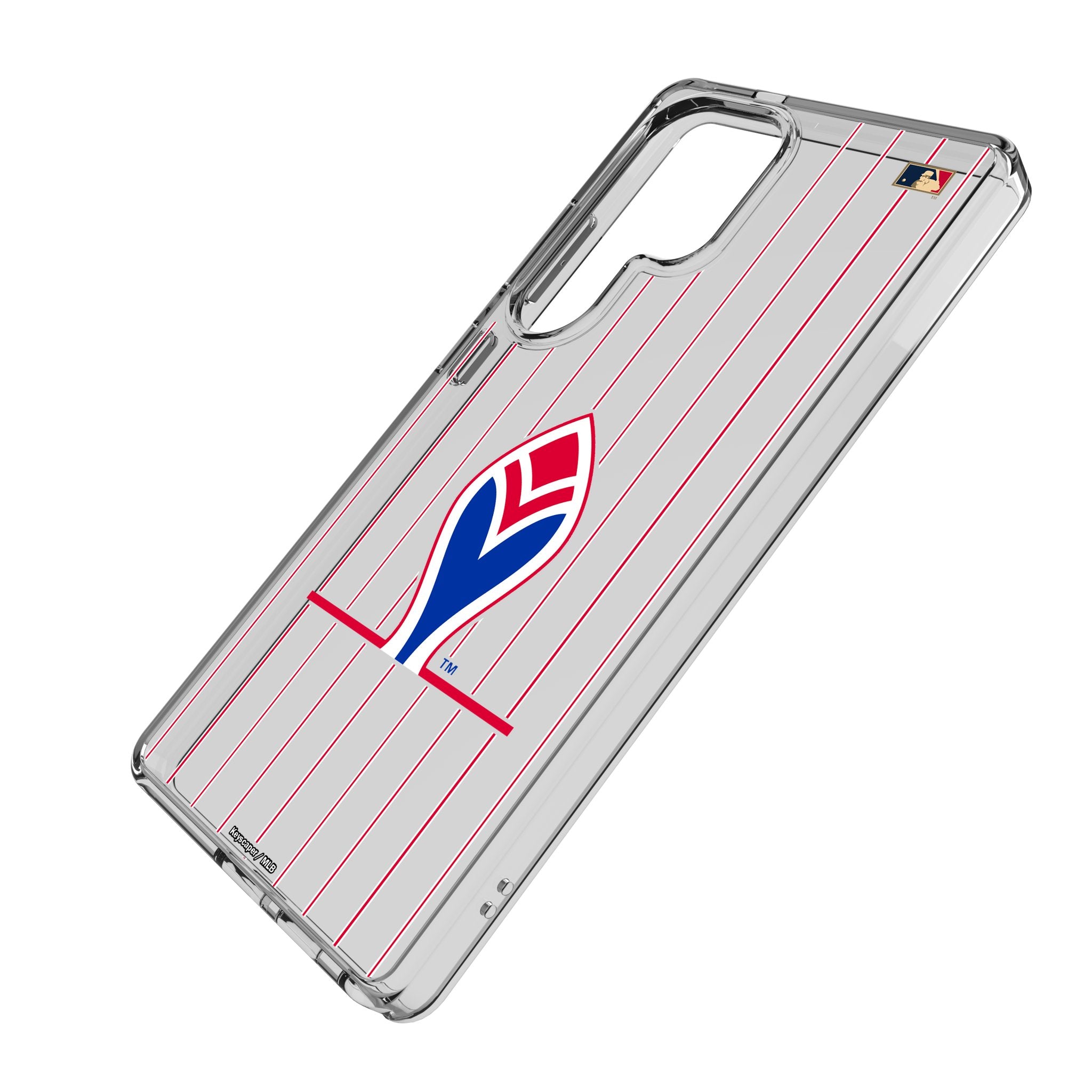 Atlanta Braves 1972-1975 Cooperstown Collection Pinstripe Clear Phone Case for Samsung Galaxy - Perfect for Baseball Fans & Game Days