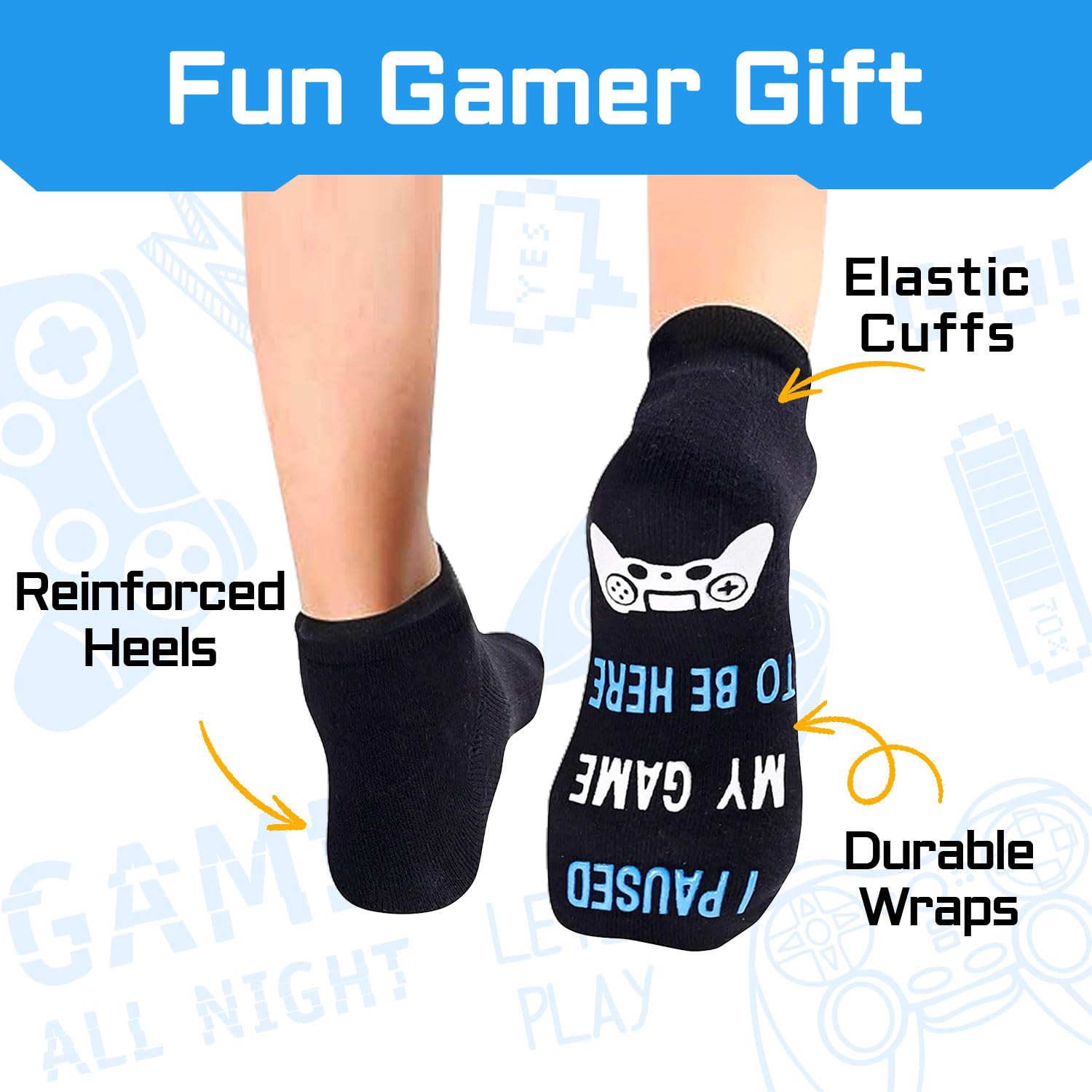 Gaming Socks for Men & Teens - Cool Gamer Gifts for Gaming Enthusiasts