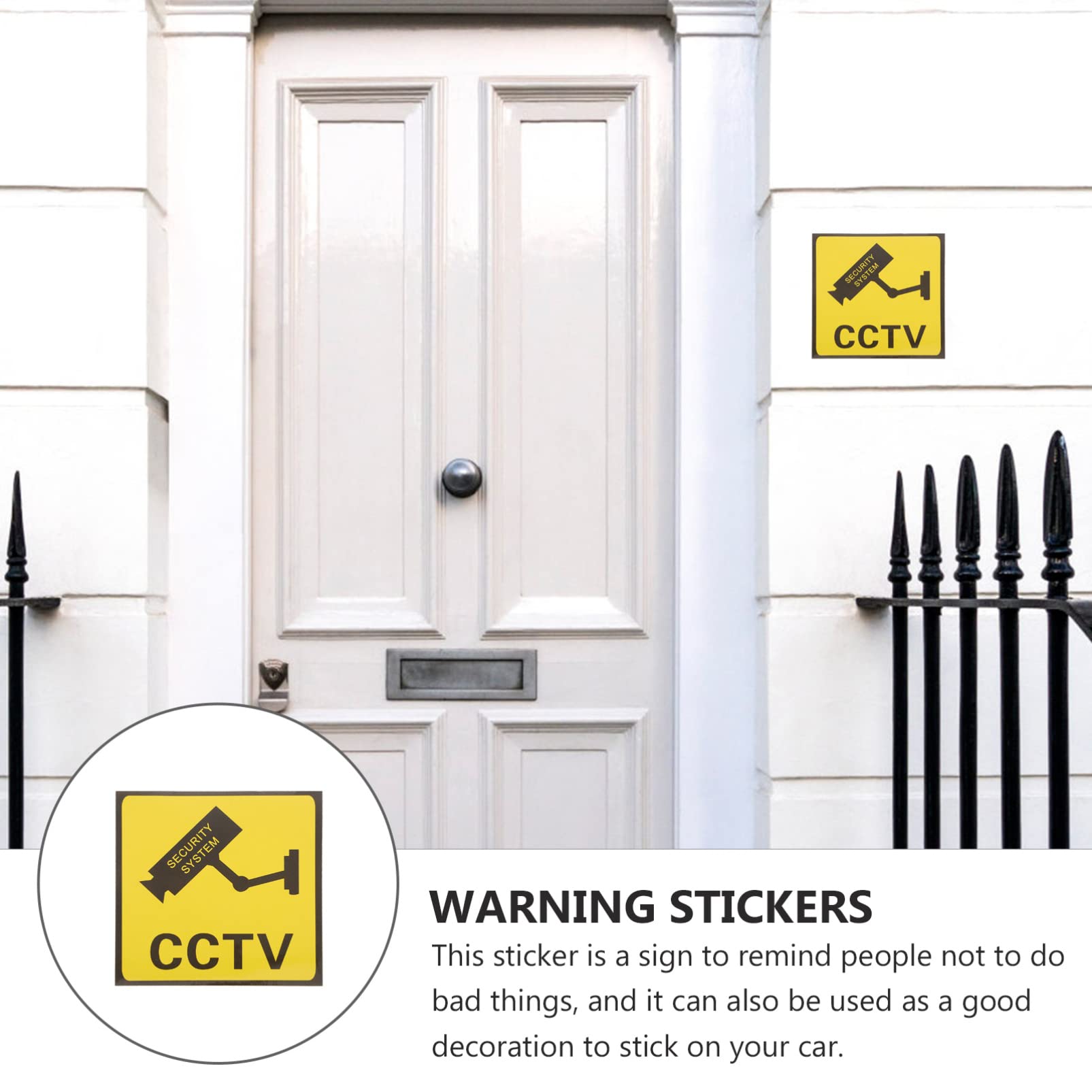 10pcs CCTV Warning Stickers - Vinyl Decals for Monitor & Office Camera Security