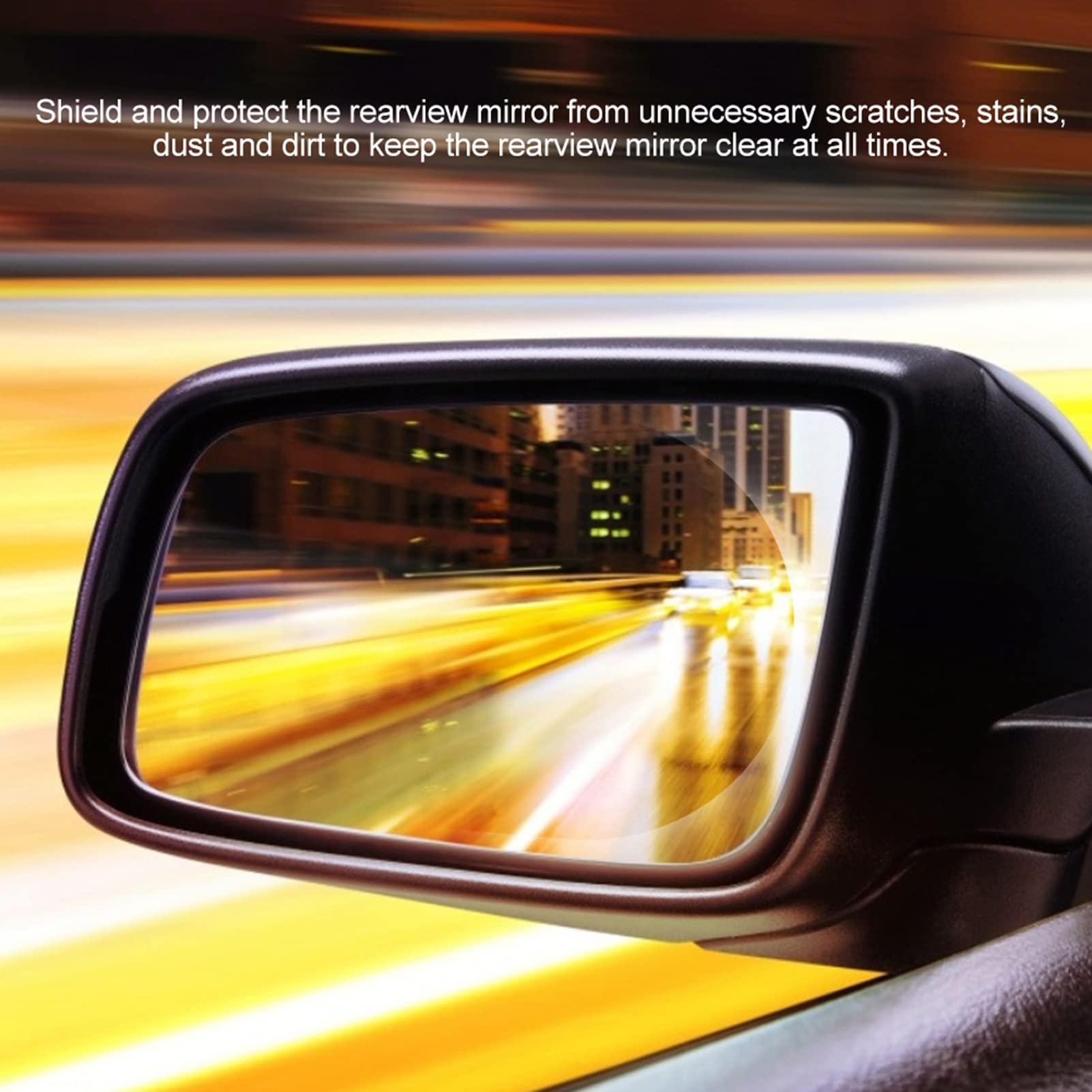 Universal Car Rearview Mirror Rain Guard Film - 100X145mm Anti-Fog Rainproof Nano Coating Sticker for Side Mirrors | All-Weather Visibility Enhancement for Safe Driving in Rain & Fog