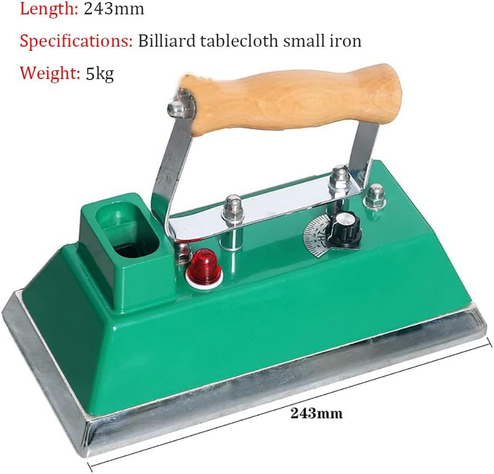 Adjustable Temperature Snooker Table Iron - Thermostatic Pool Table Cloth Iron for Billiard Games Room & Playroom Clubs | Perfect for Professional Maintenance & Home Use