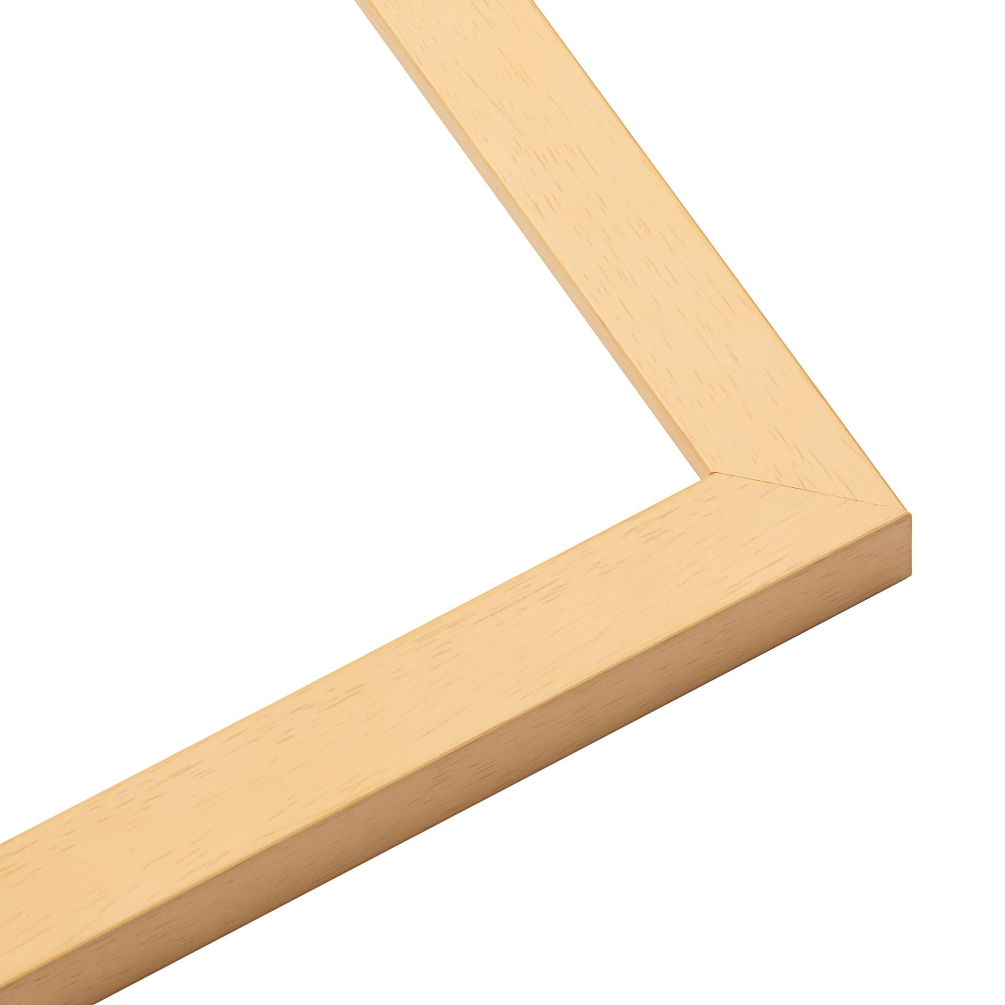CountryArtHouse 46x23 Inch Natural Wood Picture Frame - 0.75 Inch Moulding Width with UV Acrylic Plexiglass, Foam Board Backing & Hanging Hardware - Perfect for Wall Art, Family Photos, and Home Decor Display