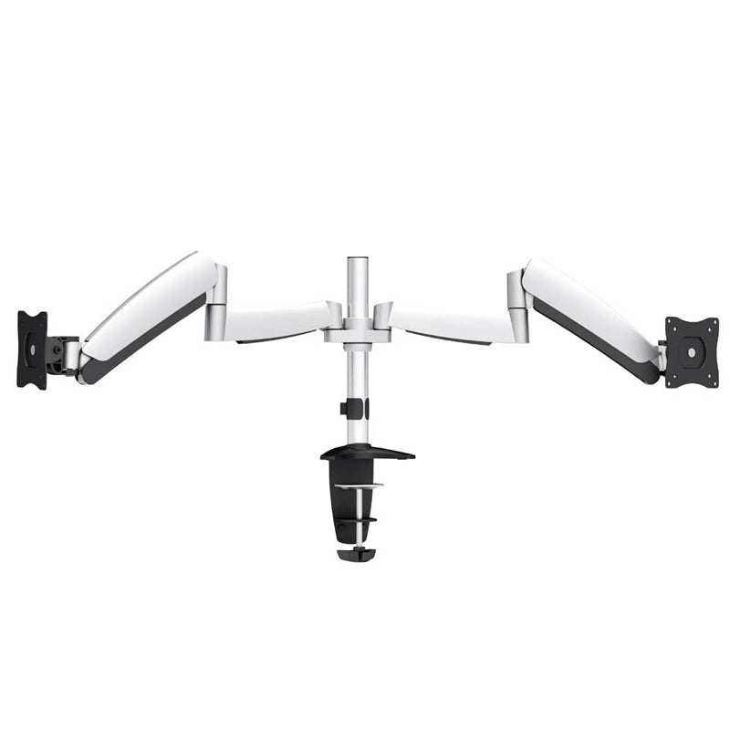 Brateck Lumi LDT04-C024 Adjustable Dual Monitor Arm Stand for 13-27 Inch Screens - Ergonomic VESA Mount for Home & Office Workstations, Gaming Setup, and Multi-Tasking Workspaces
