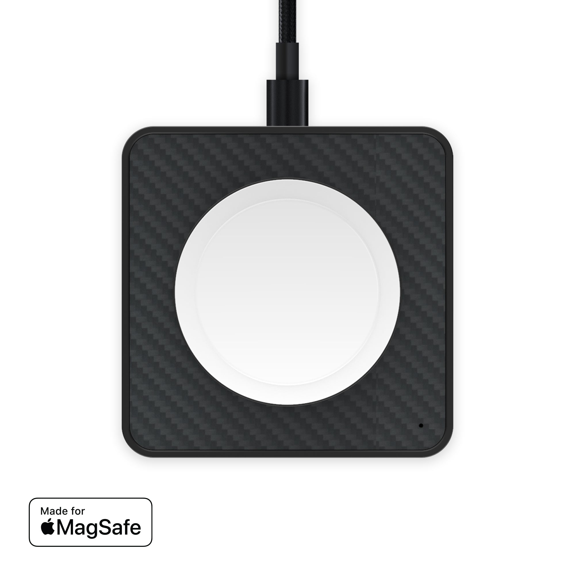 MagSafe® Compatible Aramid Fiber Wireless Charging Pad - Fast Charging for iPhone 14/13/12 Series | Premium Carbon Fiber Design for Home, Office & Car Use