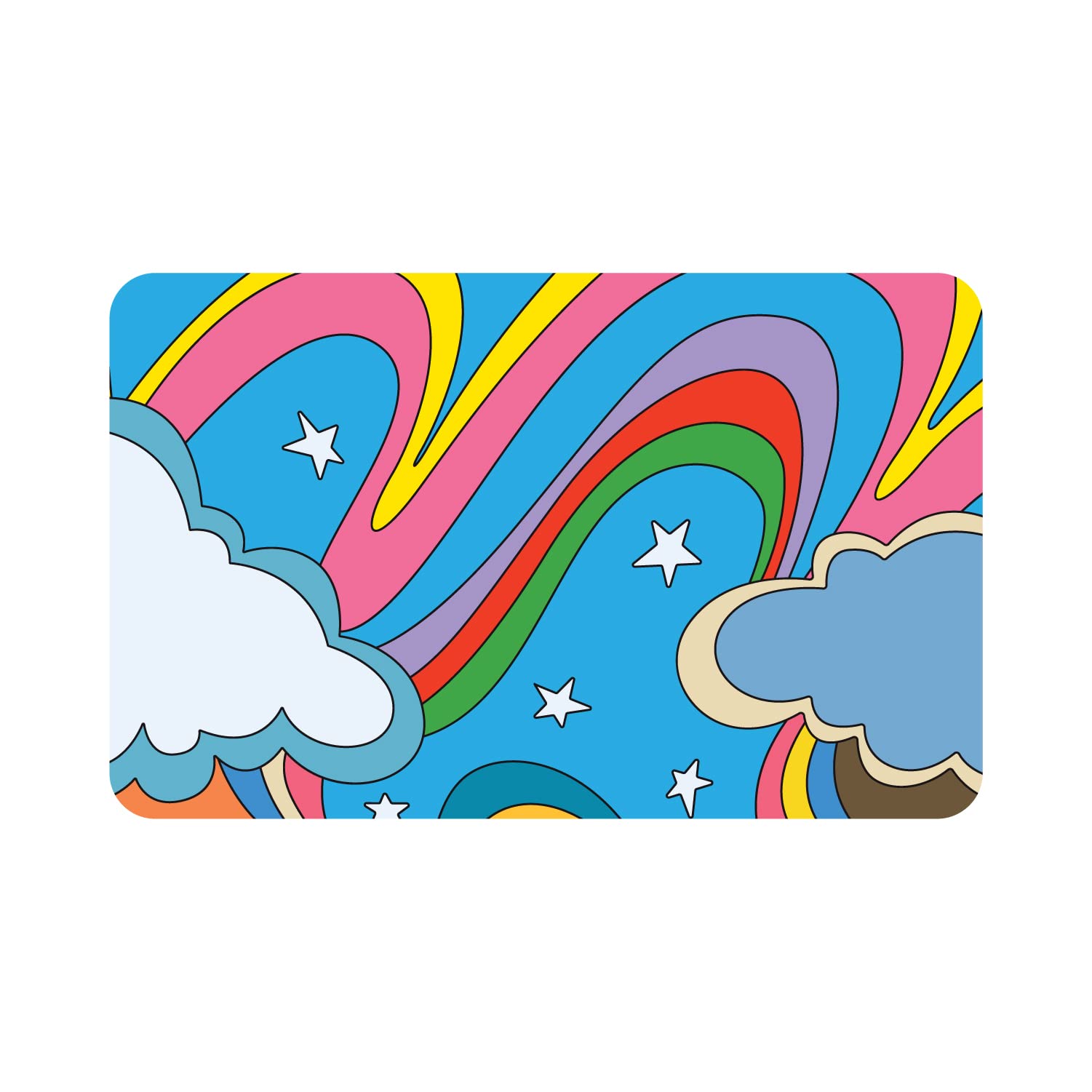 OTM Essentials Artist Series Fabric Mouse Pad - Rainbow Swirls Design for Computers & Gaming | Ergonomic Non-Slip Desk Accessory for Office, Home & Workstations