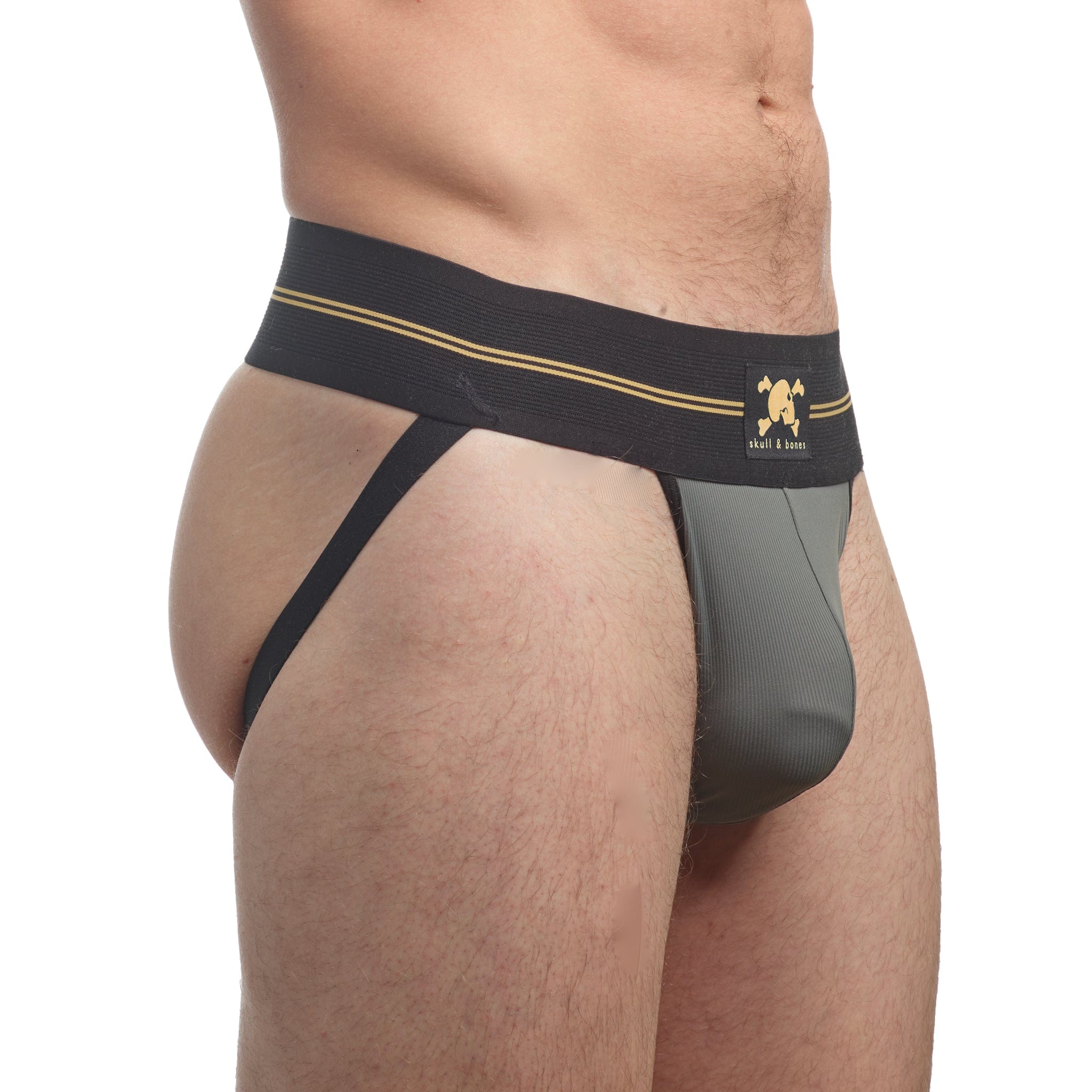 Performance Rib Jock Grey - High-Quality Athletic Support for Running, Gym & Sports - Comfortable & Breathable Men's Underwear for Active Lifestyles