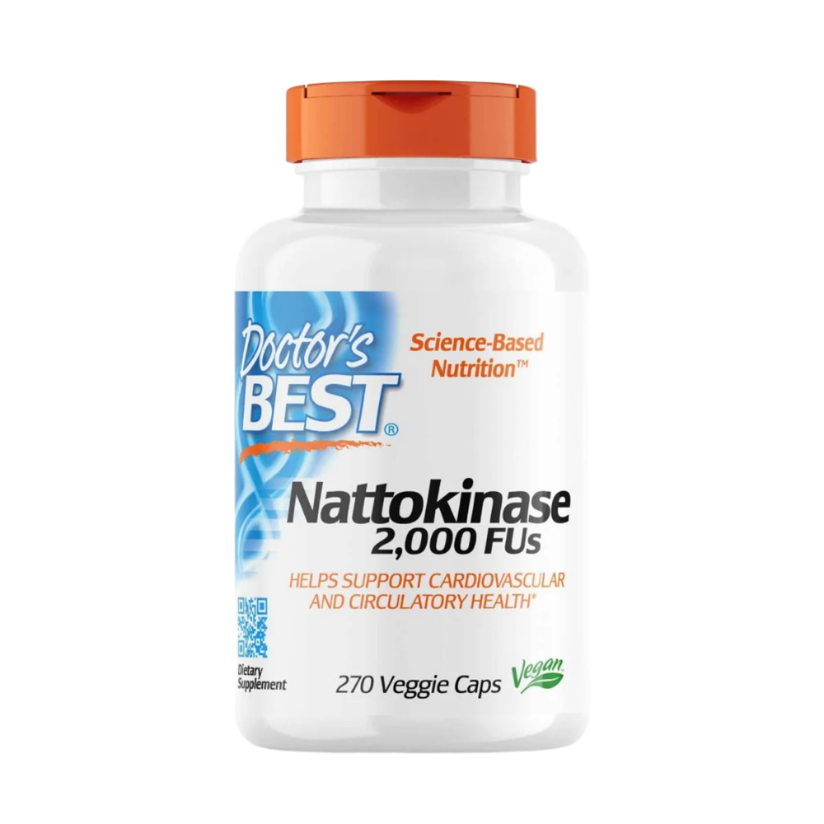 Doctor's Best Nattokinase 2000 FU Supplement - 270 Vegetarian Capsules for Heart Health & Circulation Support - Supports Healthy Blood Flow & Cardiovascular Function for Active Adults