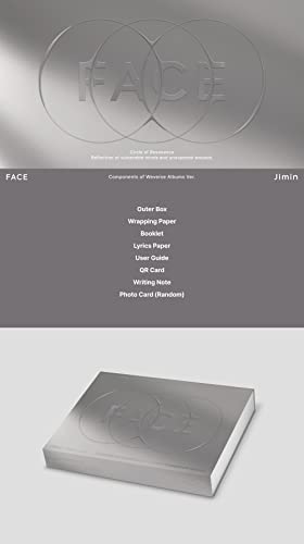 BTS Jimin FACE 1st Solo Album - Weverse Version with Photobook, CD & Tracking Number | Kpop Merchandise for ARMY Collectors | Perfect for Display & Fan Collections