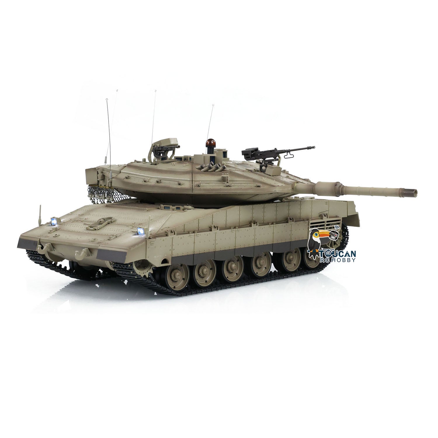 1:16 Scale 2.4GHz Remote Control IDF Merkava MK IV RC Tank with Metal Gearbox & Steel Gears - Military Tank Model for Collectors & Display | Battle Simulation & War Game Scenes