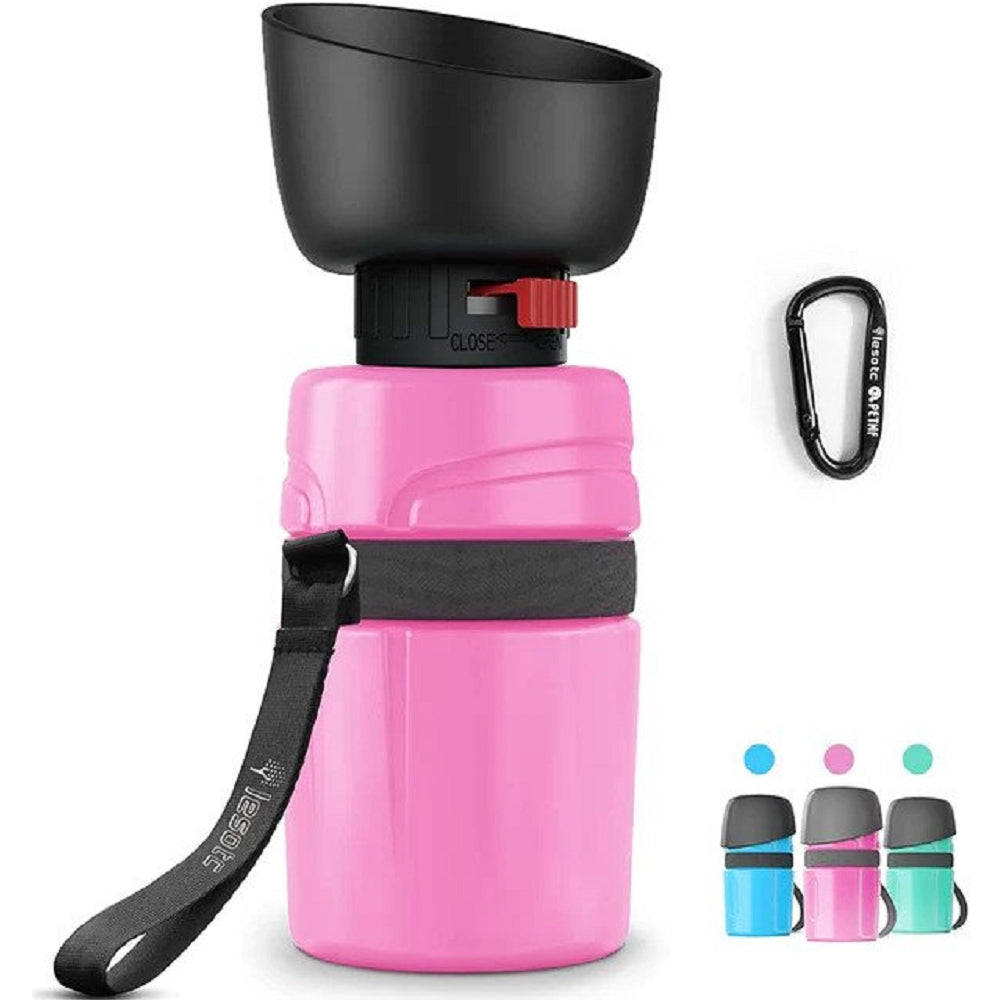 2nd Generation Portable Dog Water Bottle with Folding Bowl - Leak-Proof & Easy to Carry for Hiking, Travel, and Outdoor Adventures