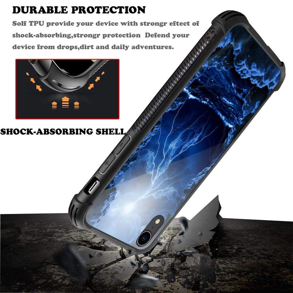 CARLOCA iPhone XR Case for Men & Boys - Storm Pattern Design, Shockproof & Anti-Scratch Protective Cover for iPhone XR 6.1 Inch - Perfect for Outdoor Adventures, Travel & Daily Use
