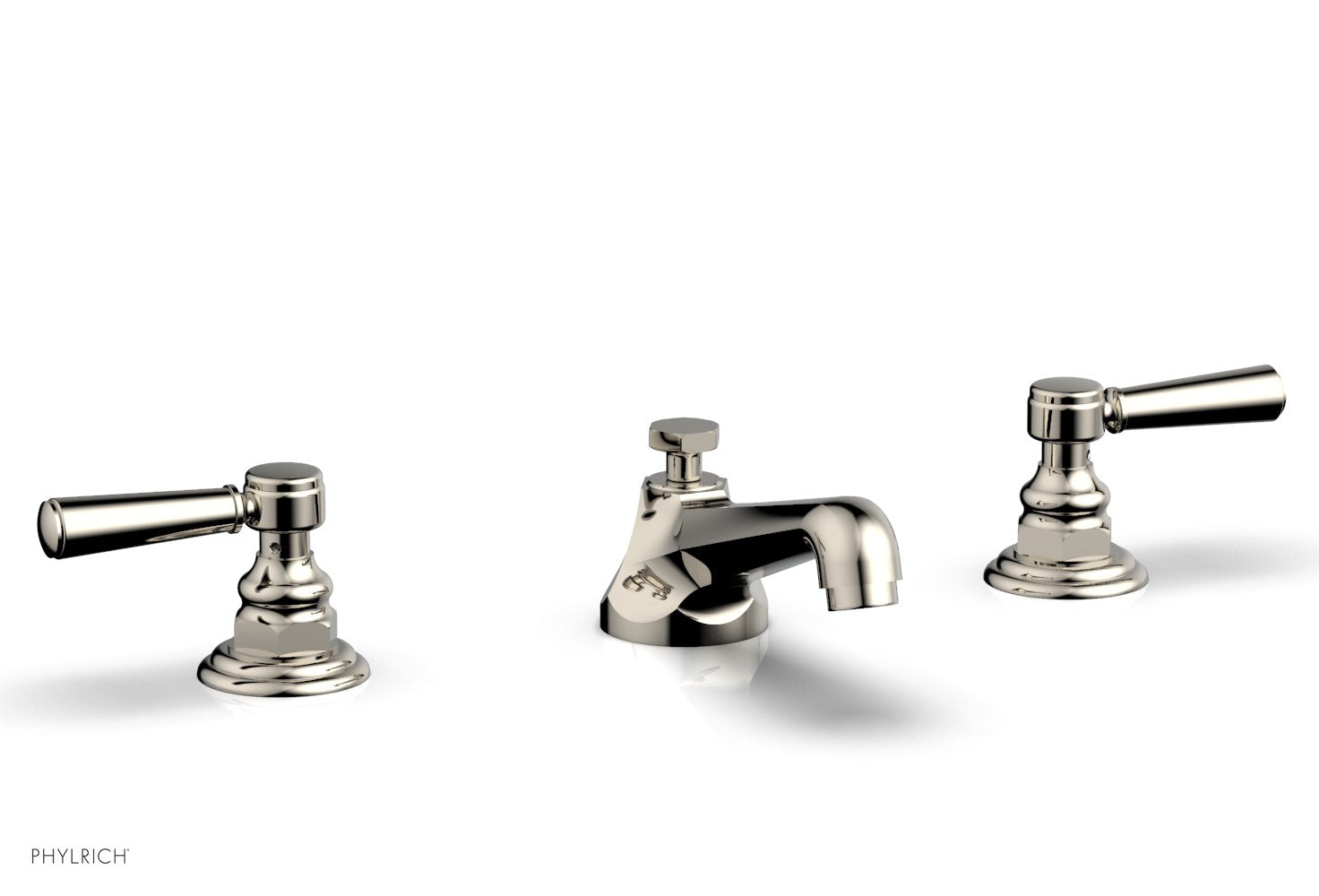 HEX TRADITIONAL 8-Inch Widespread Bathroom Faucet Lever Handles - Brushed Nickel Finish - Compatible with Most Standard Faucets - Perfect for Bathroom Vanity Sink Renovation and Modern Home Upgrade