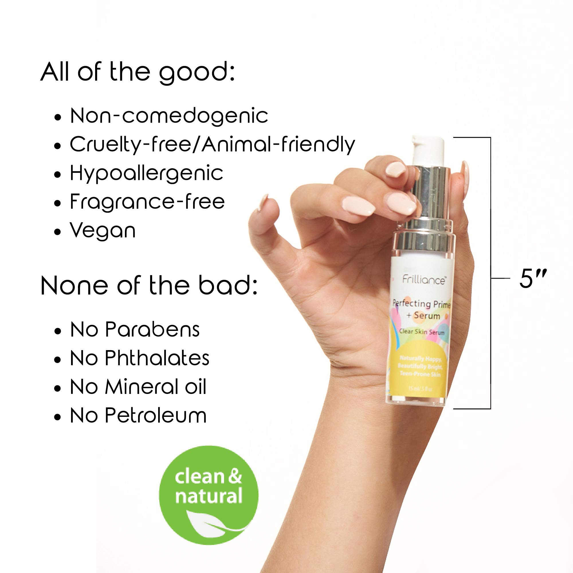 Perfecting Primer + Serum for Clear Skin | Hydrating & Brightening Face Serum | Ideal for Daily Skincare & Makeup Prep